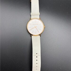 Michael Kors White and Rose Gold Watch